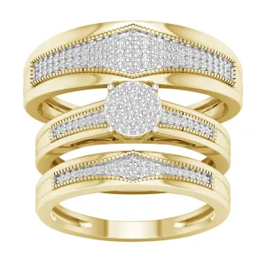 10K  0.40CT  Diamond Trio Set