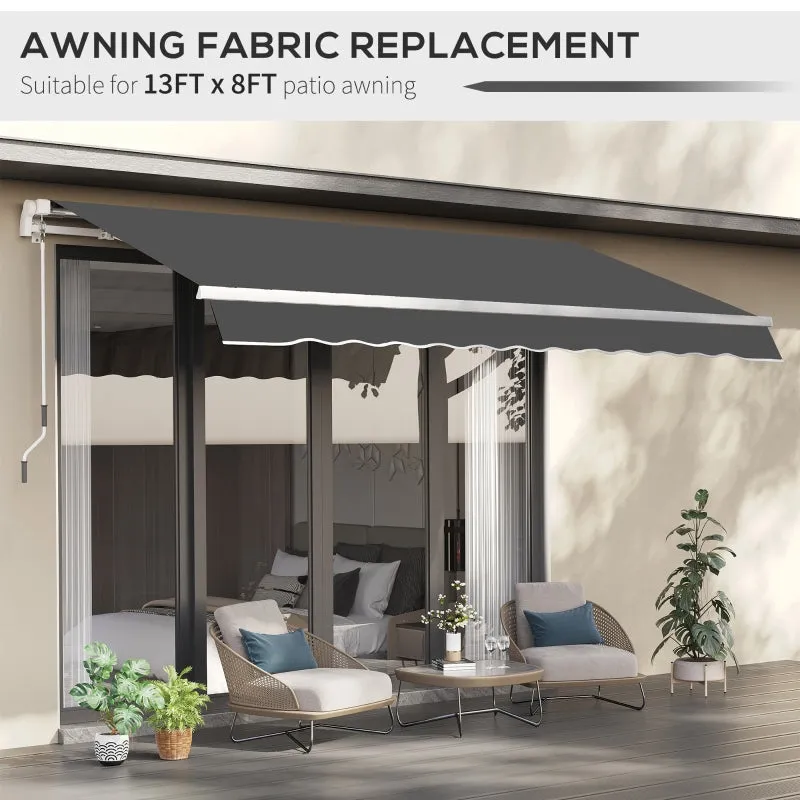 12' x 10' Retractable Awning Fabric Replacement - Gray