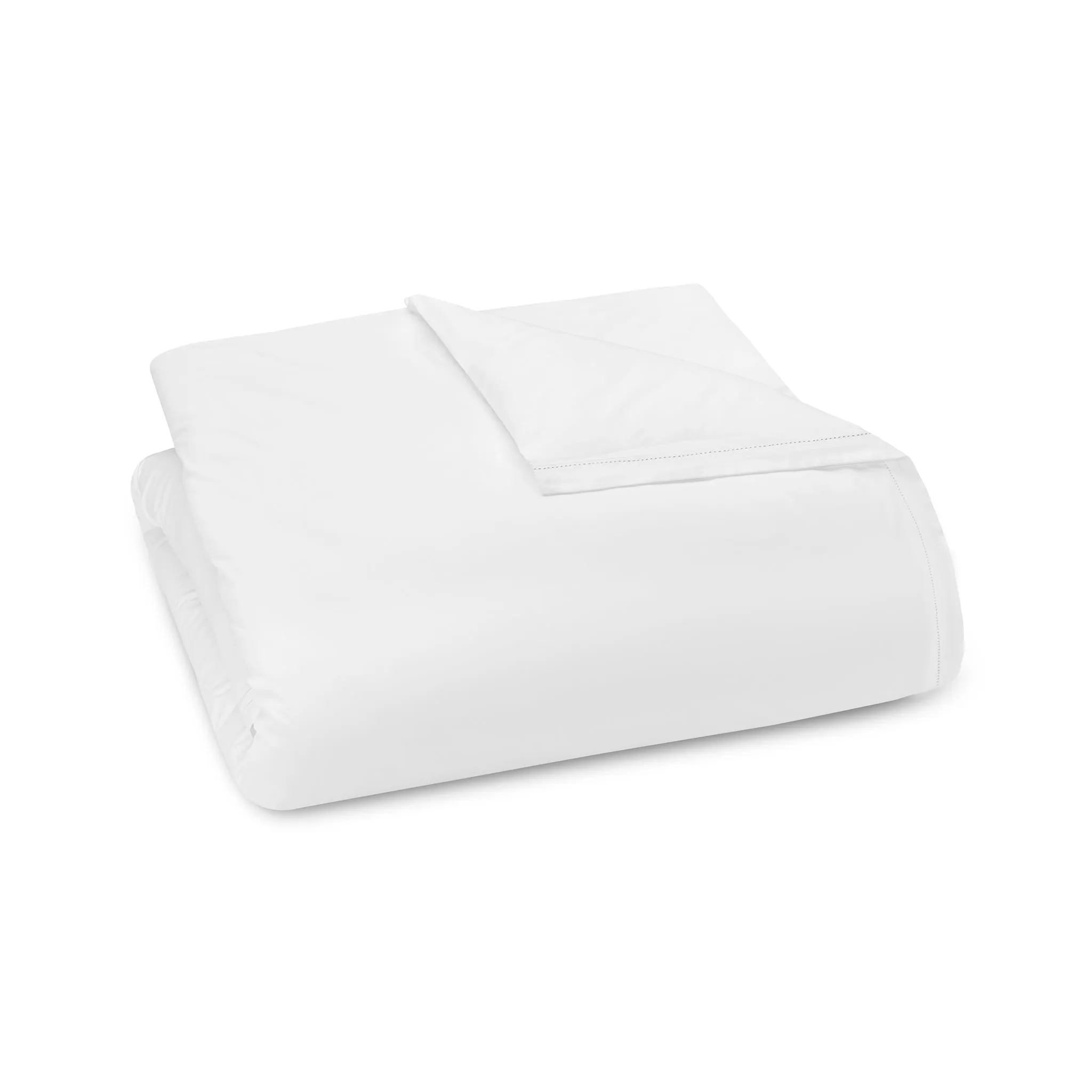 525TC White Percale Duvet Cover | Amalia Home Victoria