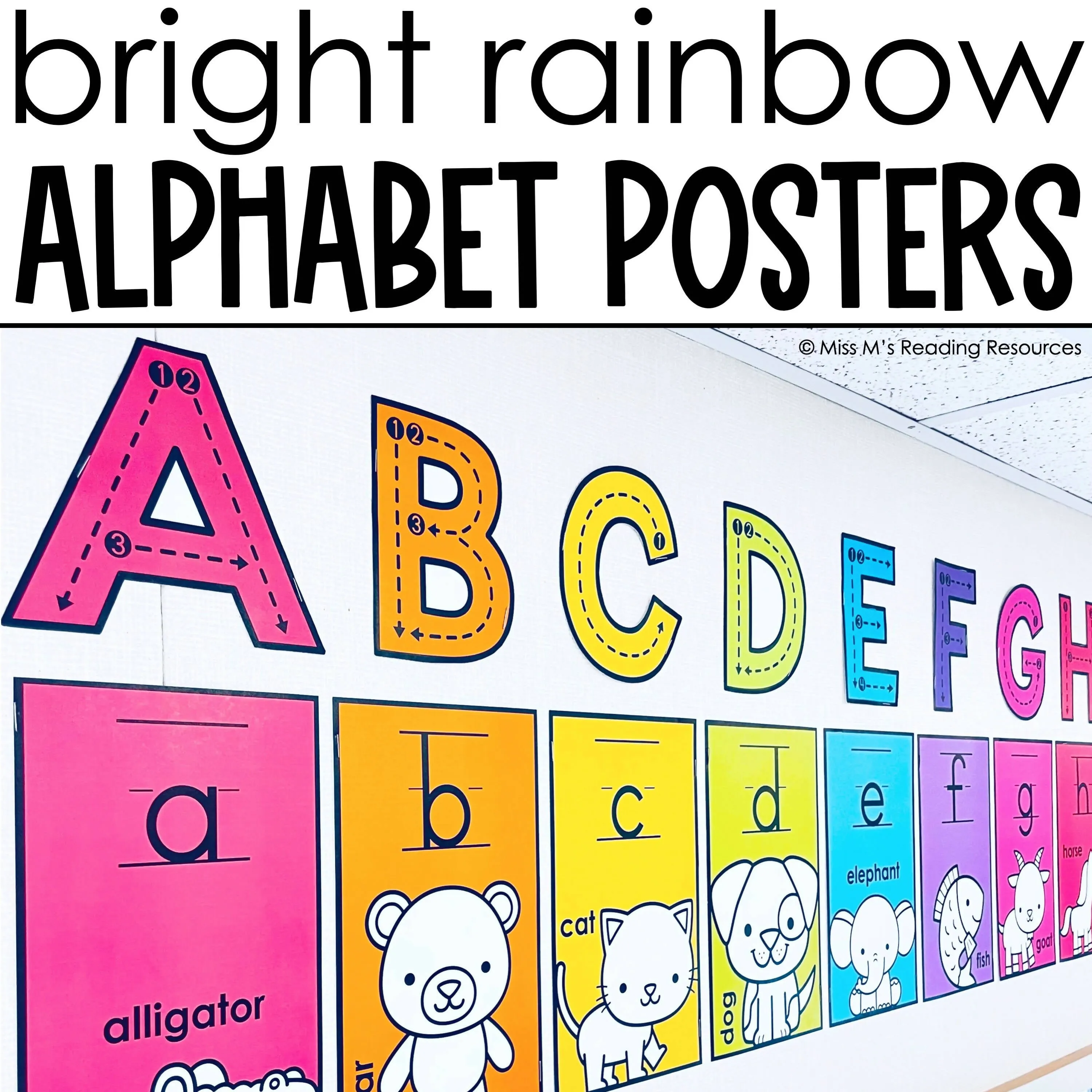 Alphabet Cards Letter Formation Posters | Printable Classroom Resource | Miss M's Reading Reading Resources