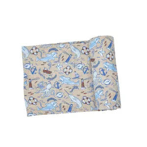 Angel Dear Muslin Swaddle Blanket Nautical Notebook