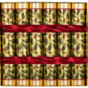 Antique Holly Flourish Christmas Crackers