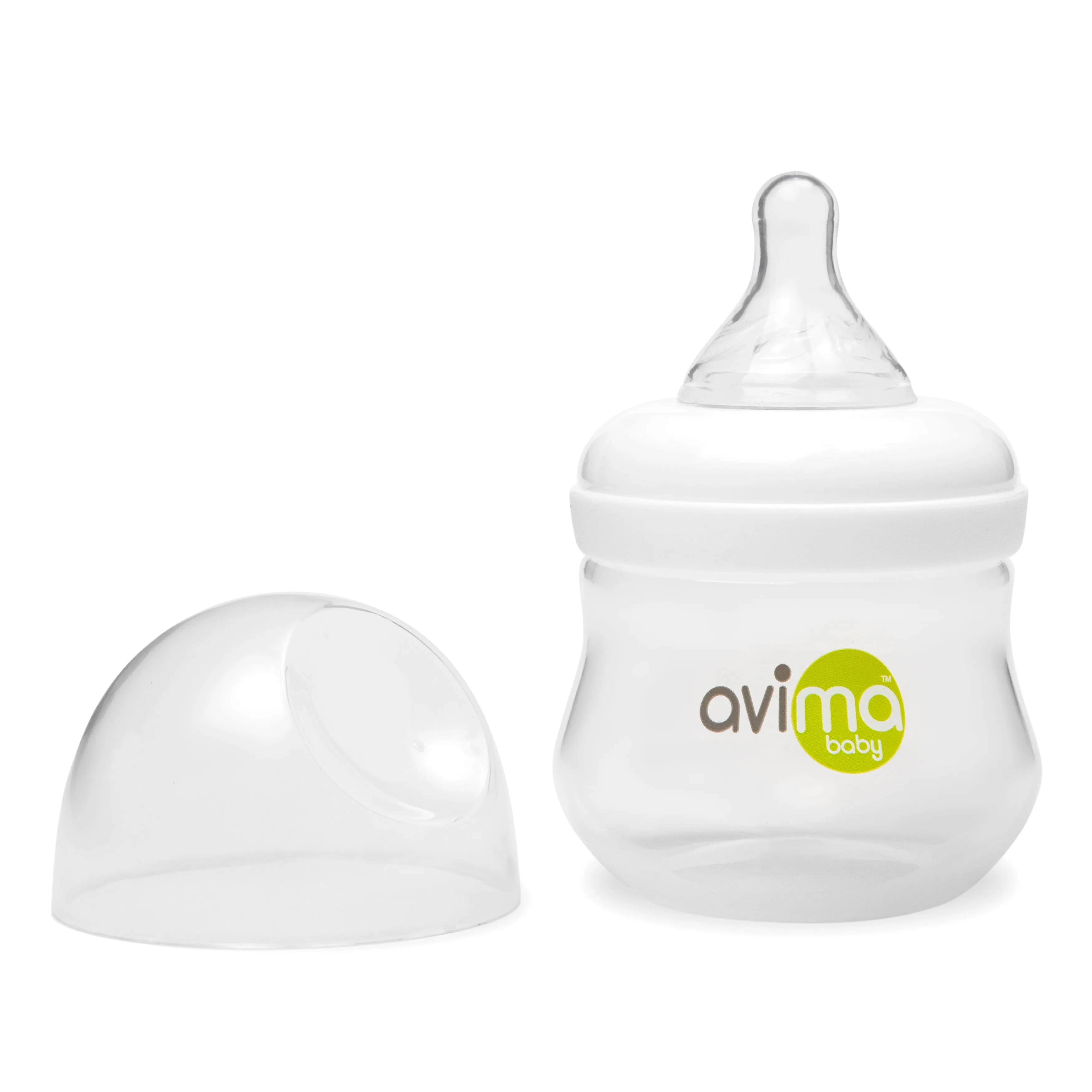 Avima Baby Bottles — 4 oz. Wide Neck, Slow Flow (Set of 6)