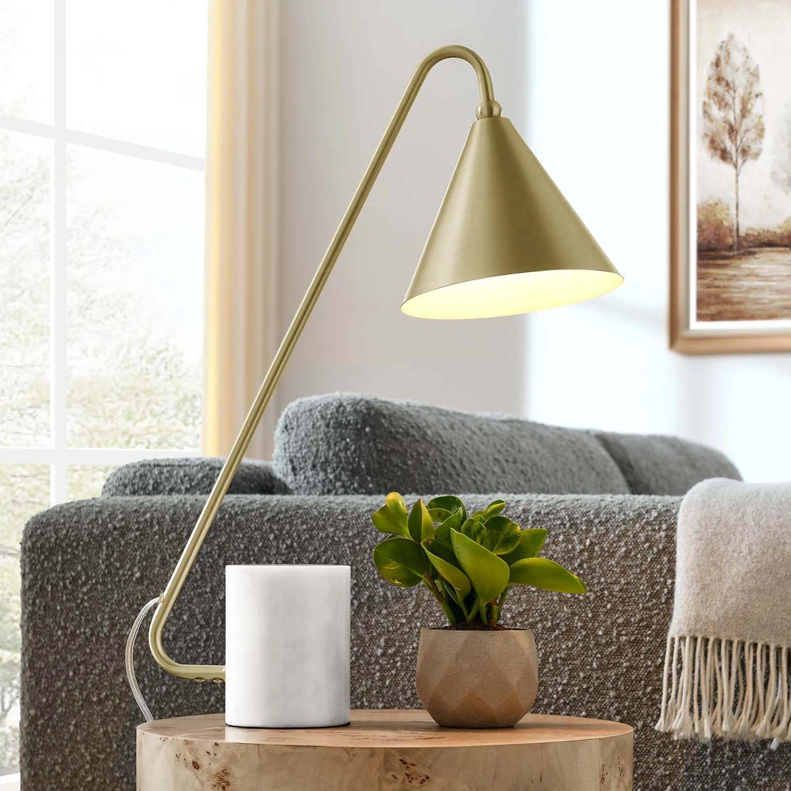 Ayla Marble Base Table Lamp by Modway