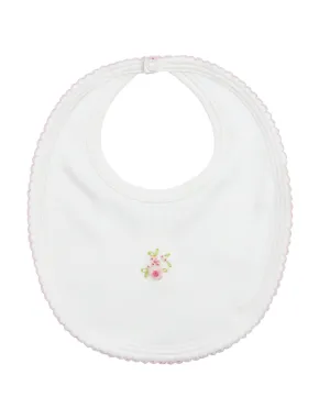 Baby Girl's Pink Rosebud Bib