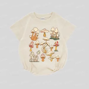 Baby Mushroom Cotton Romper