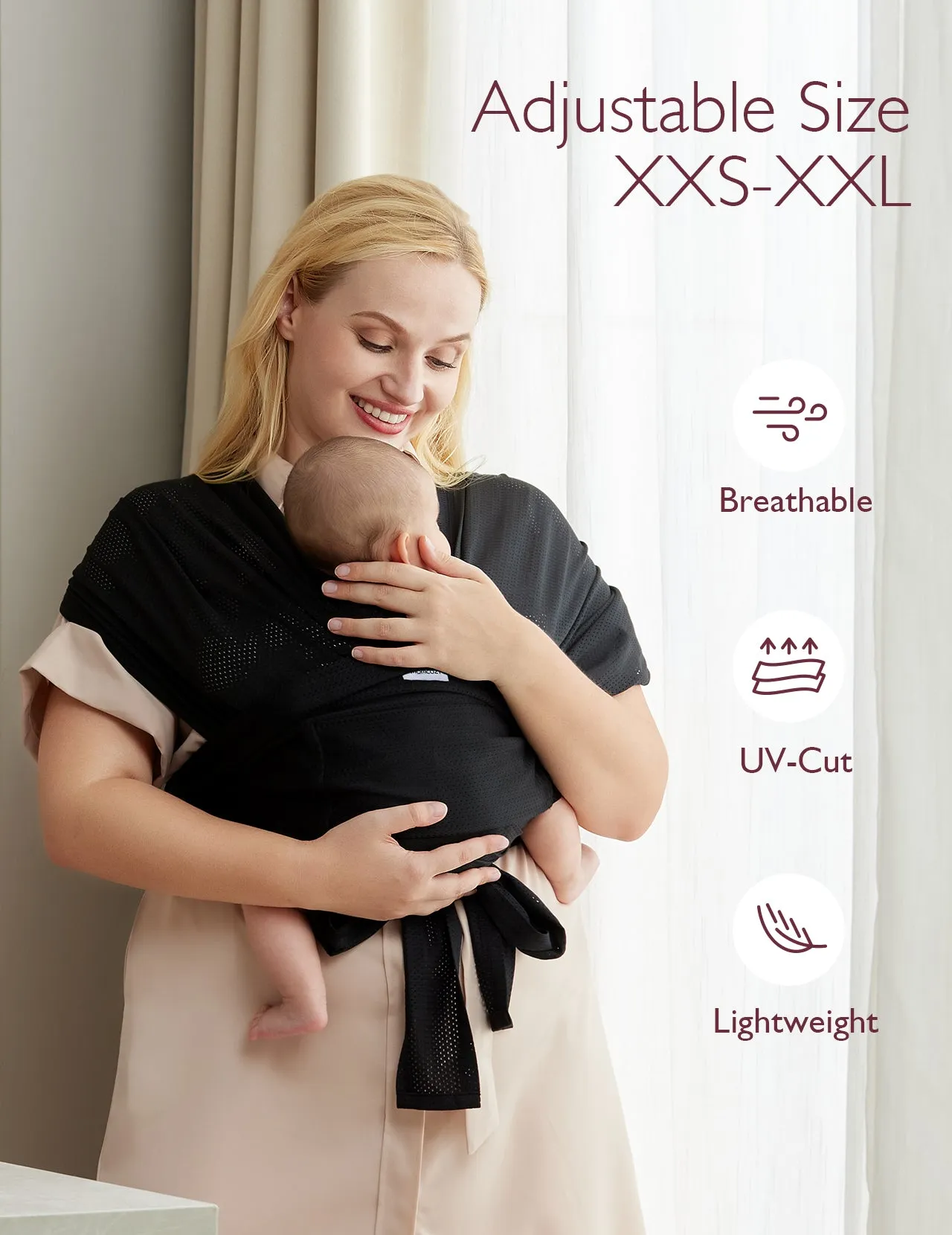 Baby Wrap Carrier Summer Cooling Air-Mesh