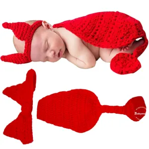 Babymoon Devil Halloween Newborn Photography Crochet Outfit Costume