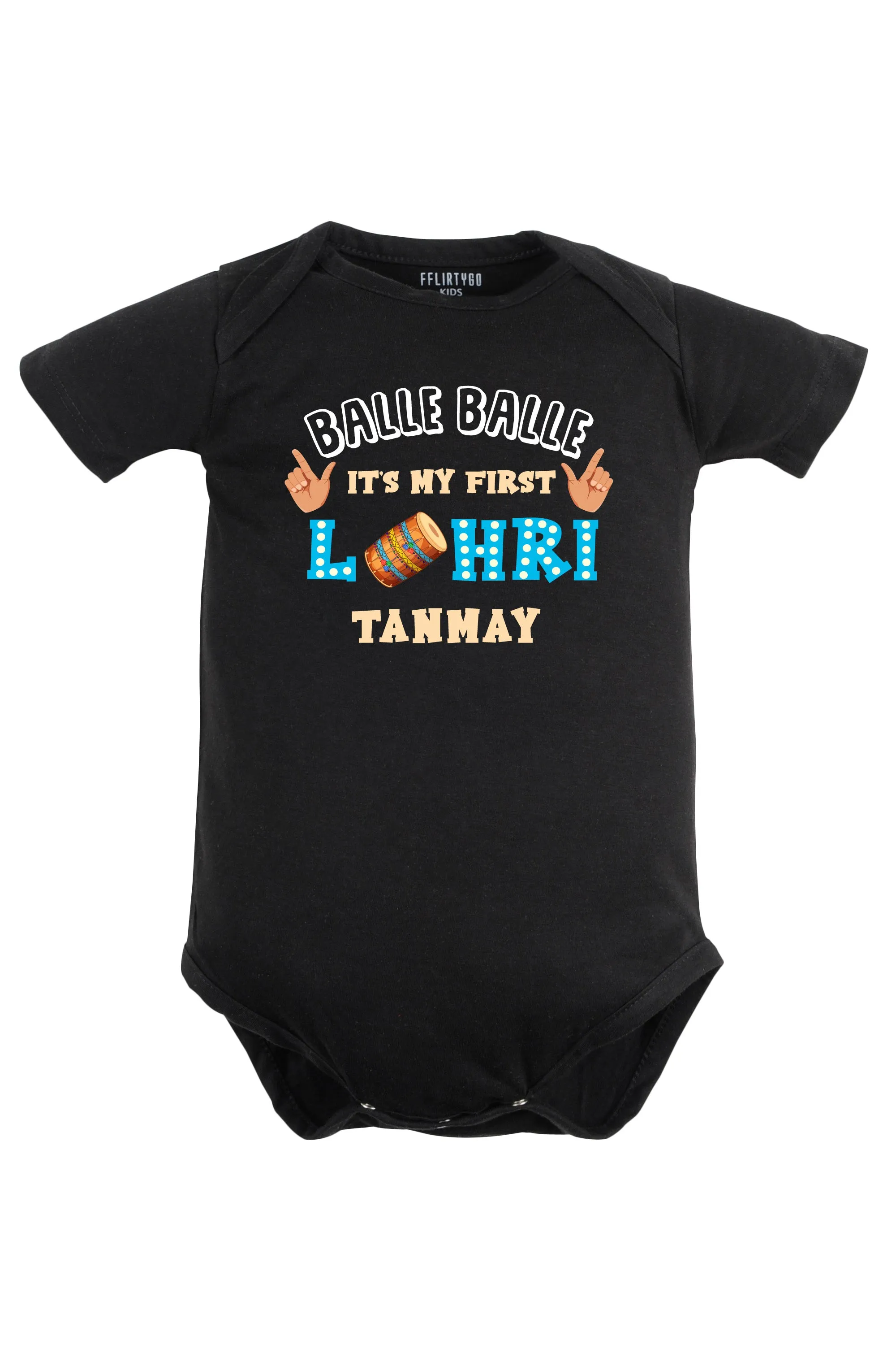 Balle Balle It's My First Lohri Baby Romper | Onesies w/ Custom Name