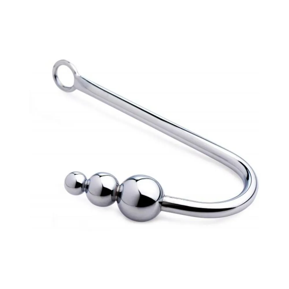 Beaded Anal Hook Stainless Steel