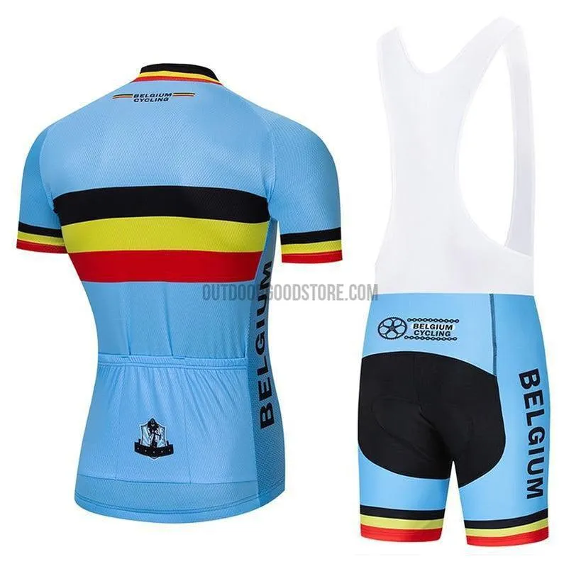 Belgium Cycling Pro Retro Short Cycling Jersey Kit