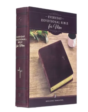 Book Bible Devotional Nlt Men's Faux Leather Walnut Brown DVB001