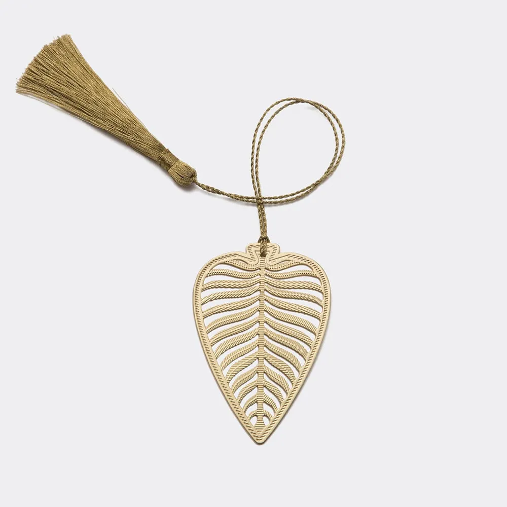 Brass Bookmark Leaf