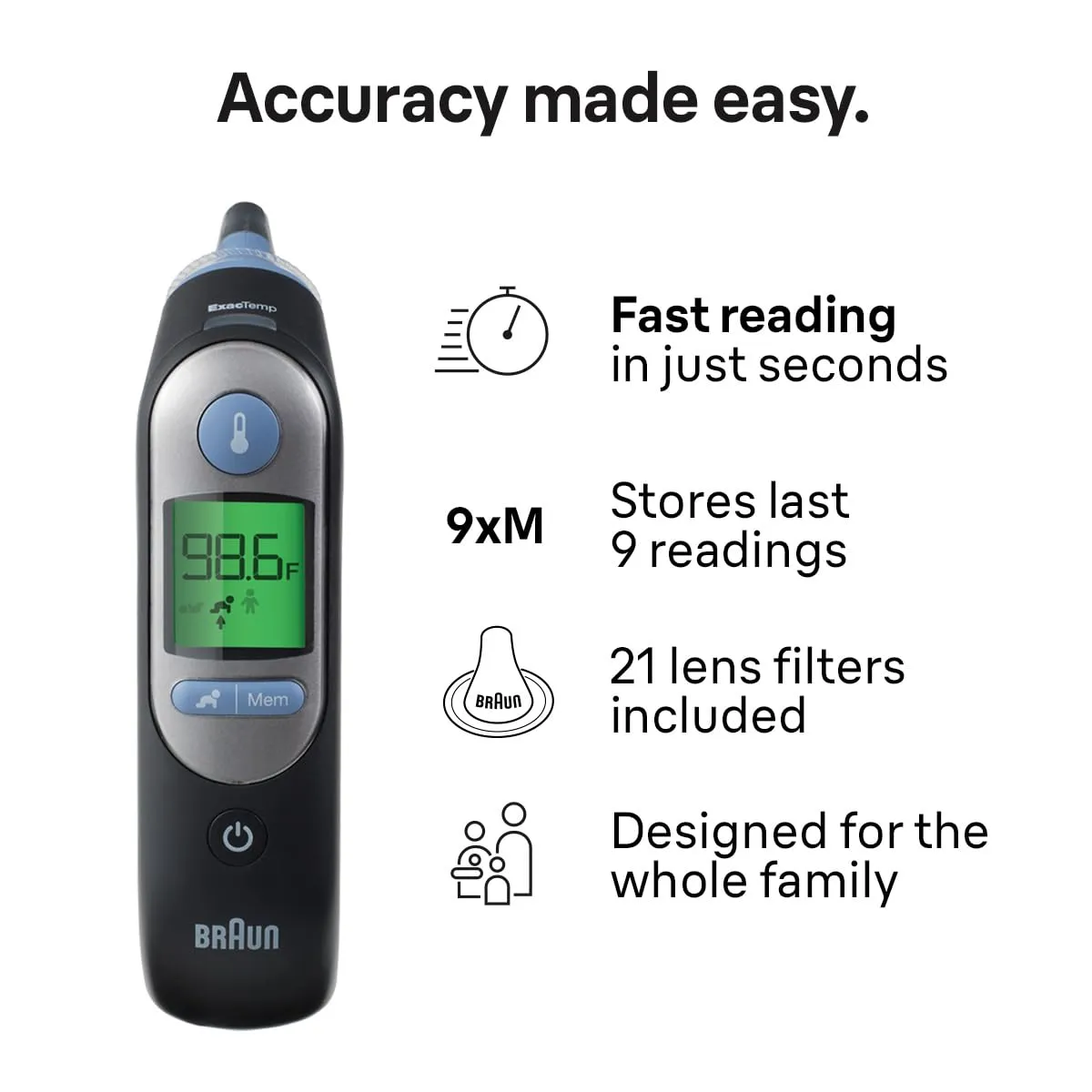 Braun: ThermoScan 7 – Digital Ear Thermometer, Accurate and Reliable Results