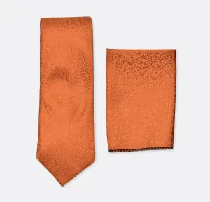 Bronze Self Tie & Pocket Square Set