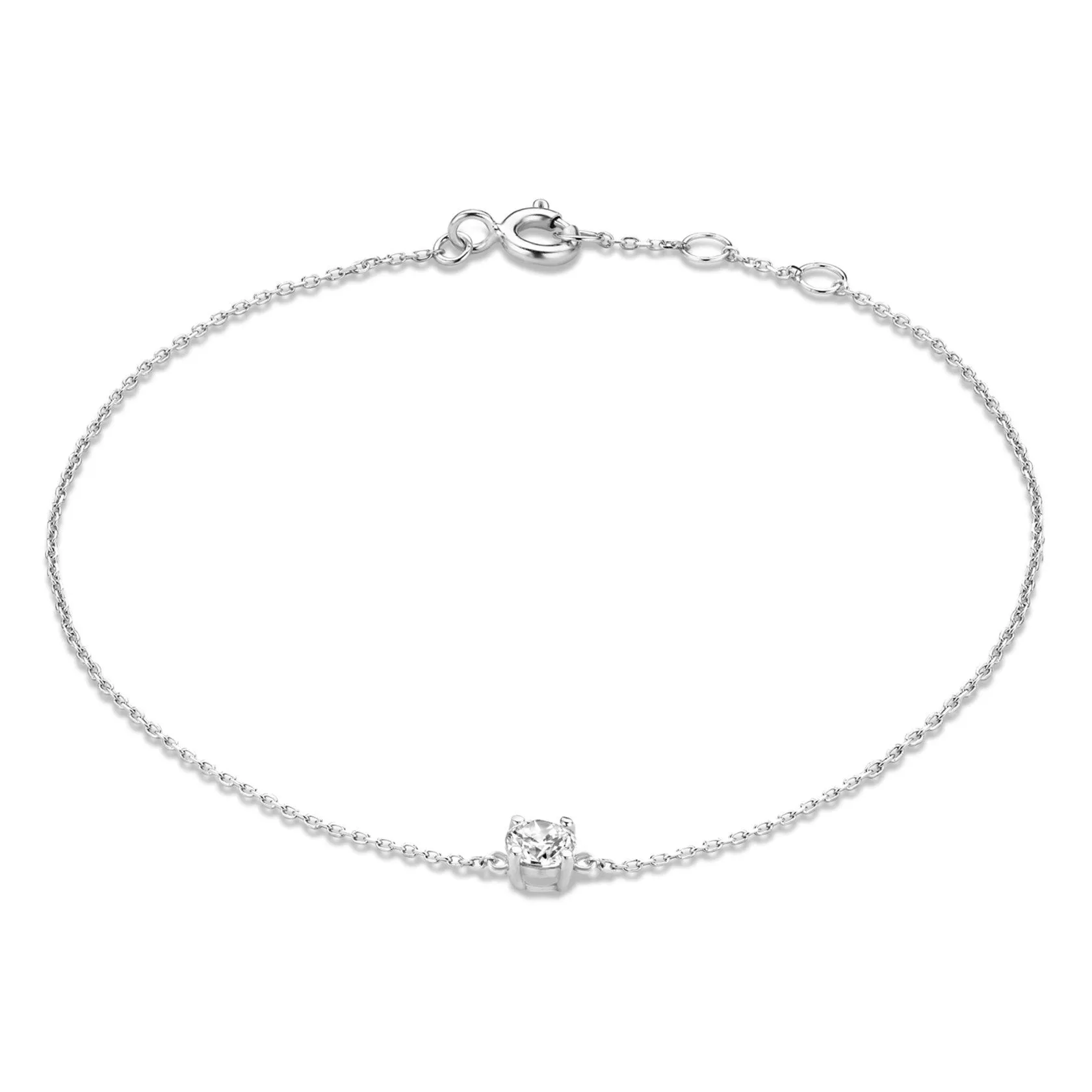 Cadeau d'Isabel 14 karat white gold necklace with bracelet gift set