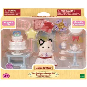 Calico Critters Party Time Playset with Tuxedo Cat Girl