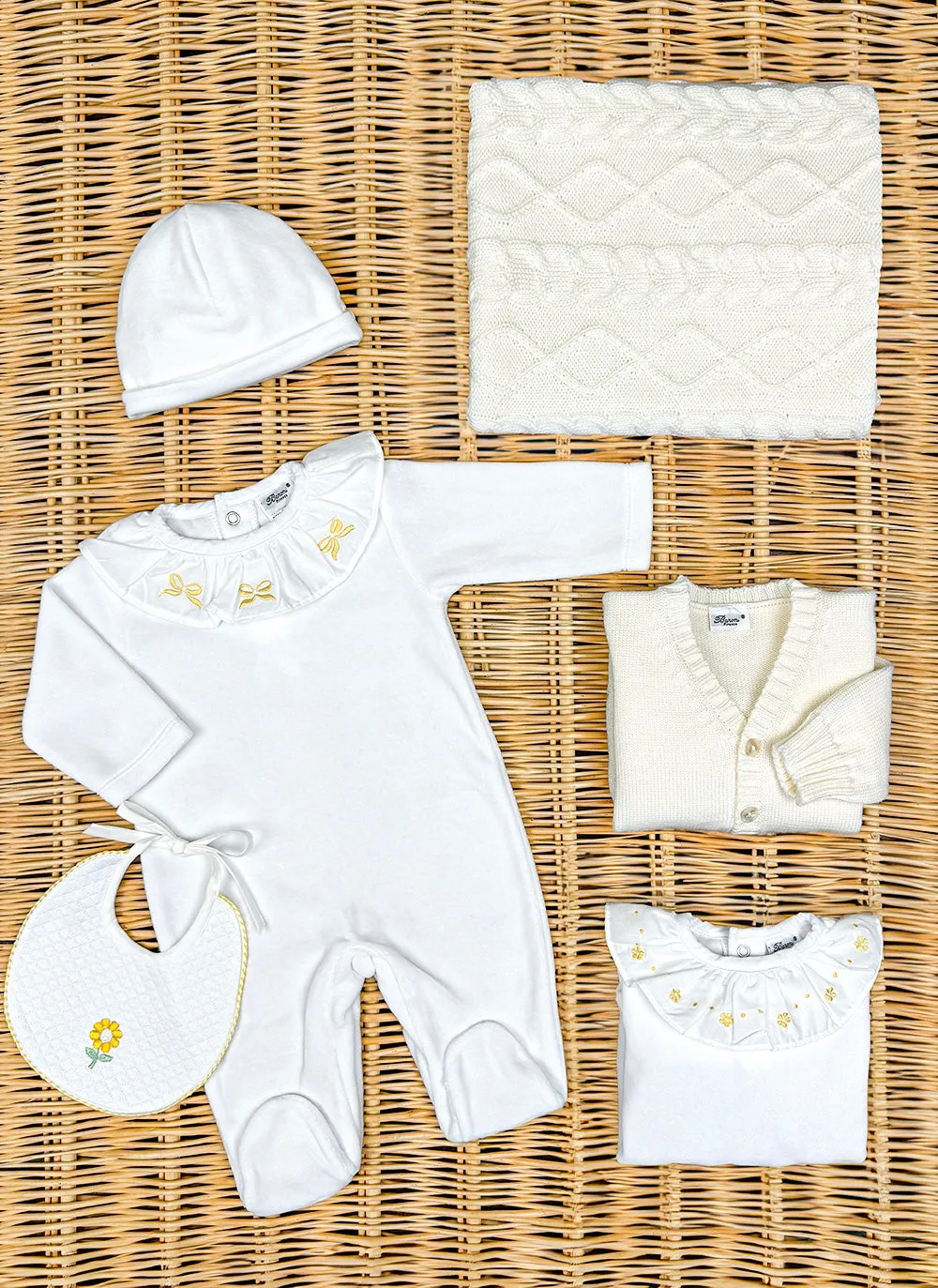 Chenille Sleepsuit Embroidered Collar