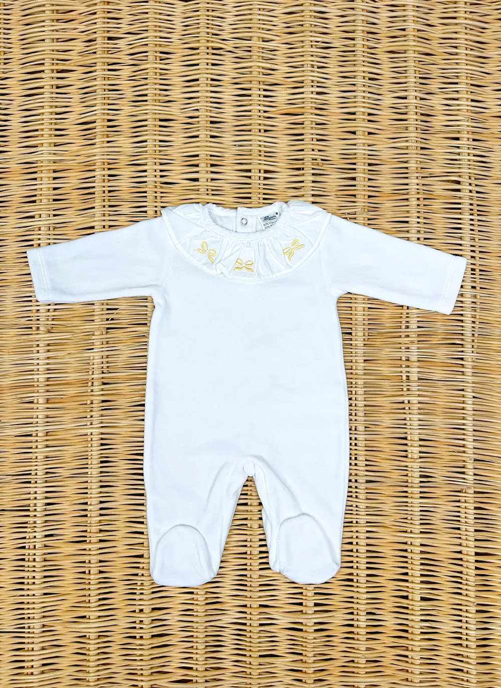 Chenille Sleepsuit Embroidered Collar