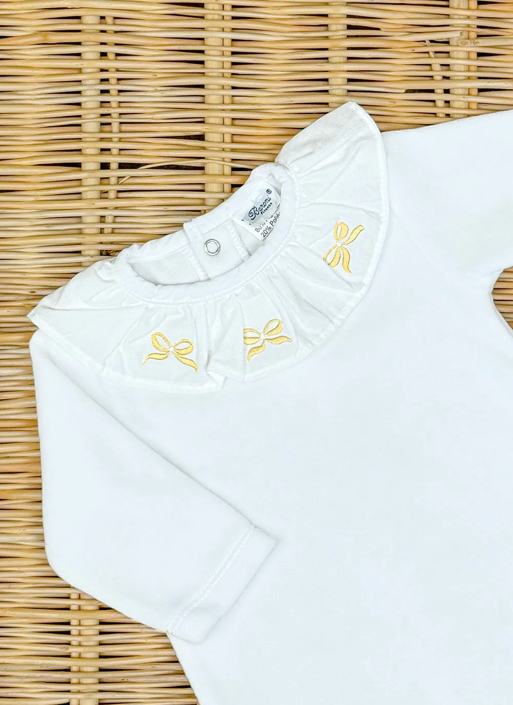 Chenille Sleepsuit Embroidered Collar