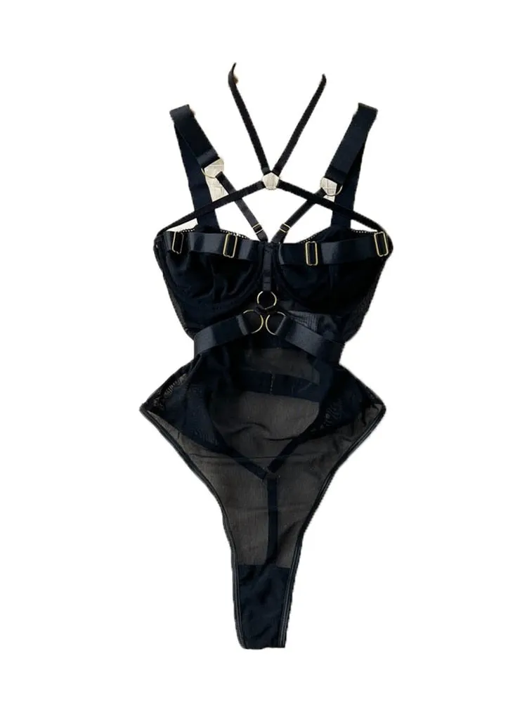 'City' Black Alt Goth Bodysuit