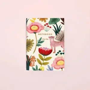 Clap Clap Animal Kingdom Pocket Notebook in Cream - Blank