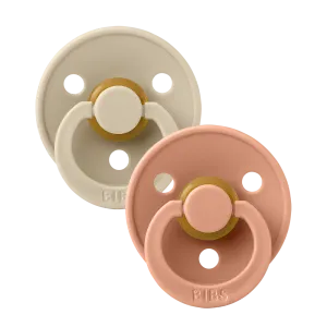 Colour Natural Latex Pacifier 2 pack | Vanilla / Peach