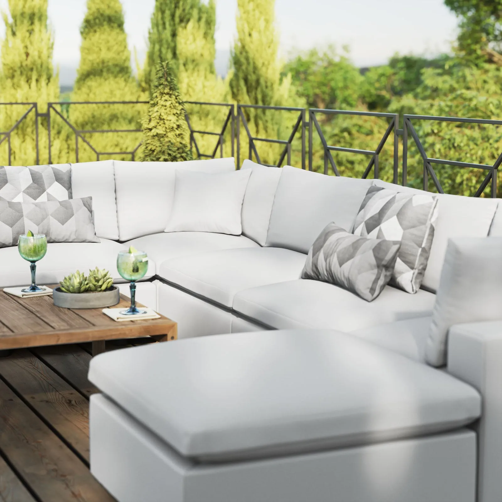 Commix 7-Piece Outdoor Patio Sectional Sofa by Modway