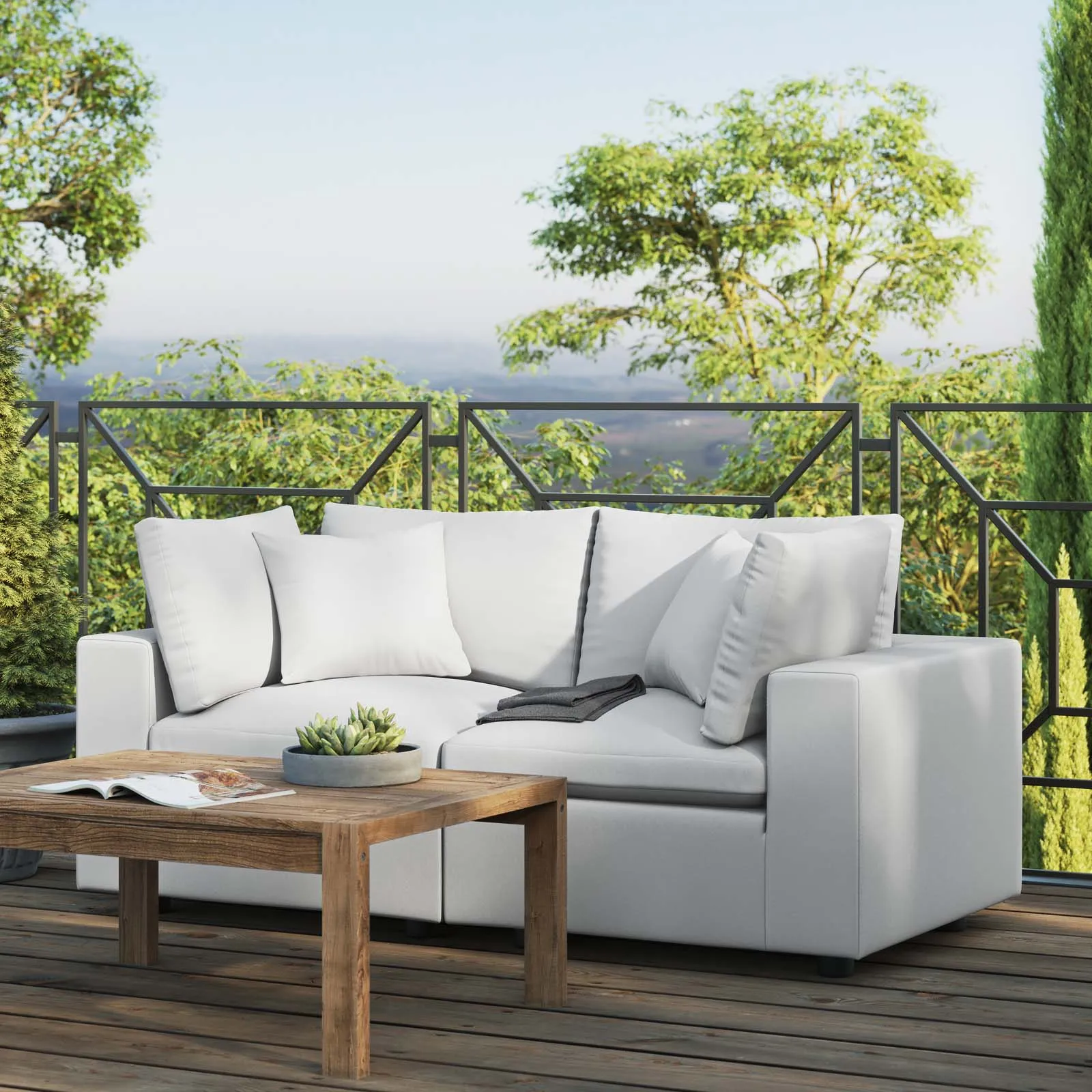 Commix Outdoor Patio Overstuffed Outdoor Patio Loveseat by Modway