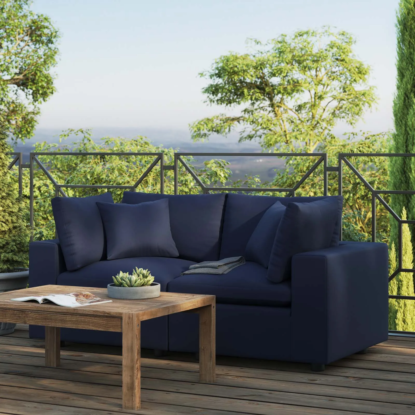 Commix Outdoor Patio Overstuffed Outdoor Patio Loveseat by Modway