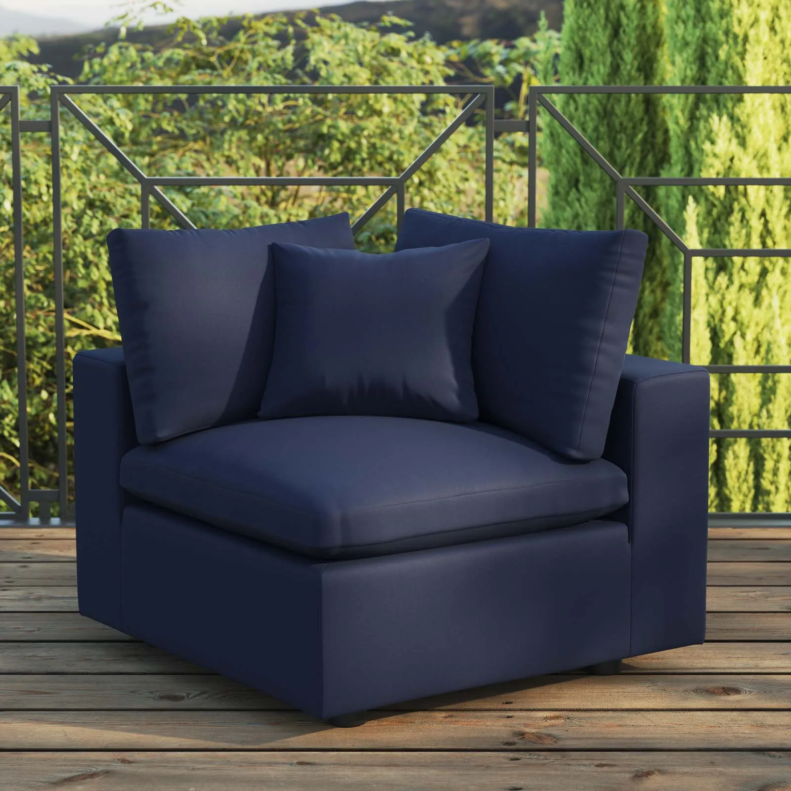 Commix Overstuffed Outdoor Patio Corner Chair by Modway