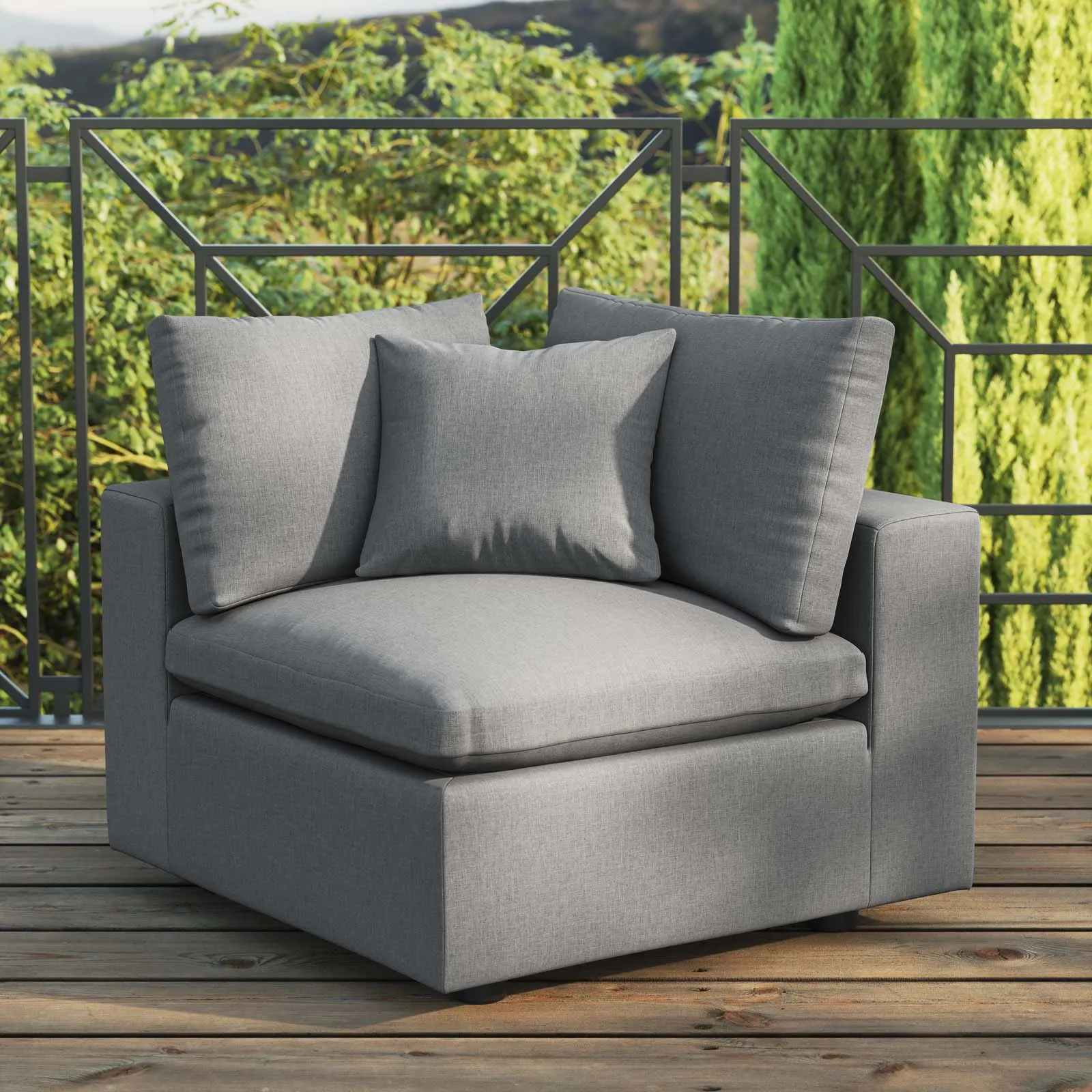 Commix Overstuffed Outdoor Patio Corner Chair by Modway