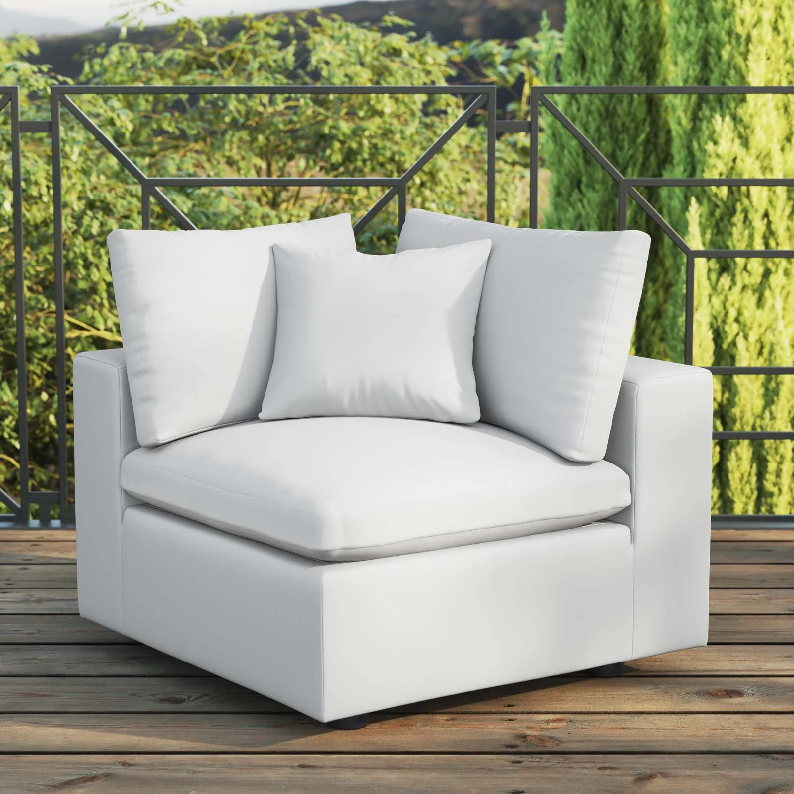 Commix Overstuffed Outdoor Patio Corner Chair by Modway