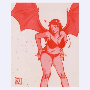 Creatures of Flight 2024 - Amy Matsushita-Beal - “A Bit Batty" Risograph