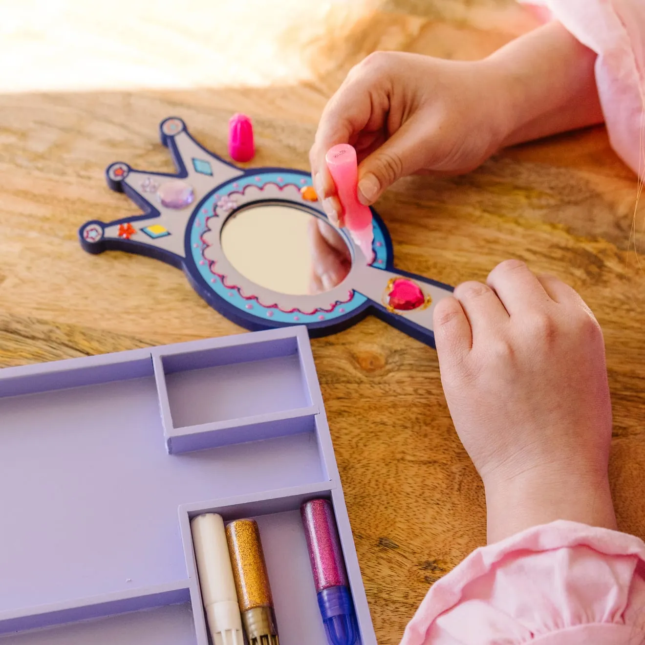 Decorate-Your-Own Wooden Princess Mirror