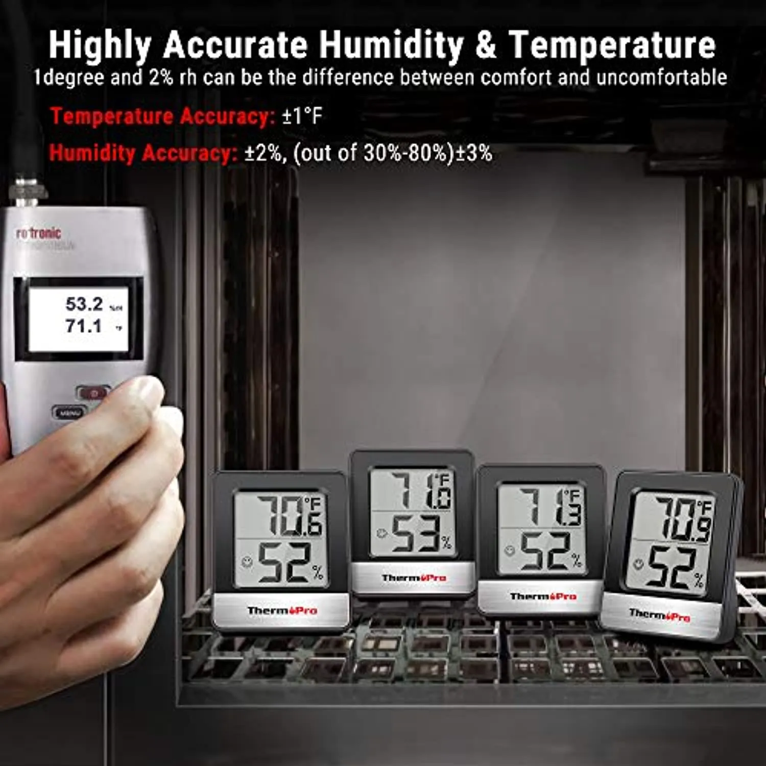 Digital Hygrometer Indoor Thermometer Humidity Meter Room Thermometer