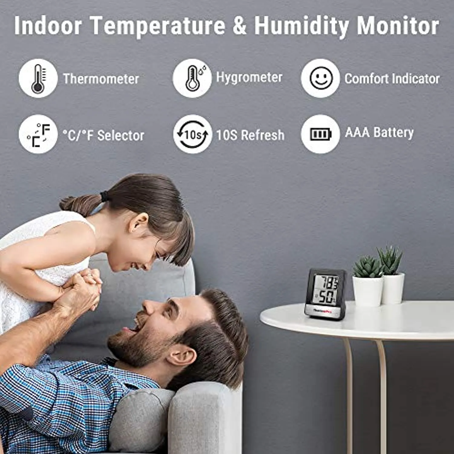 Digital Hygrometer Indoor Thermometer Humidity Meter Room Thermometer