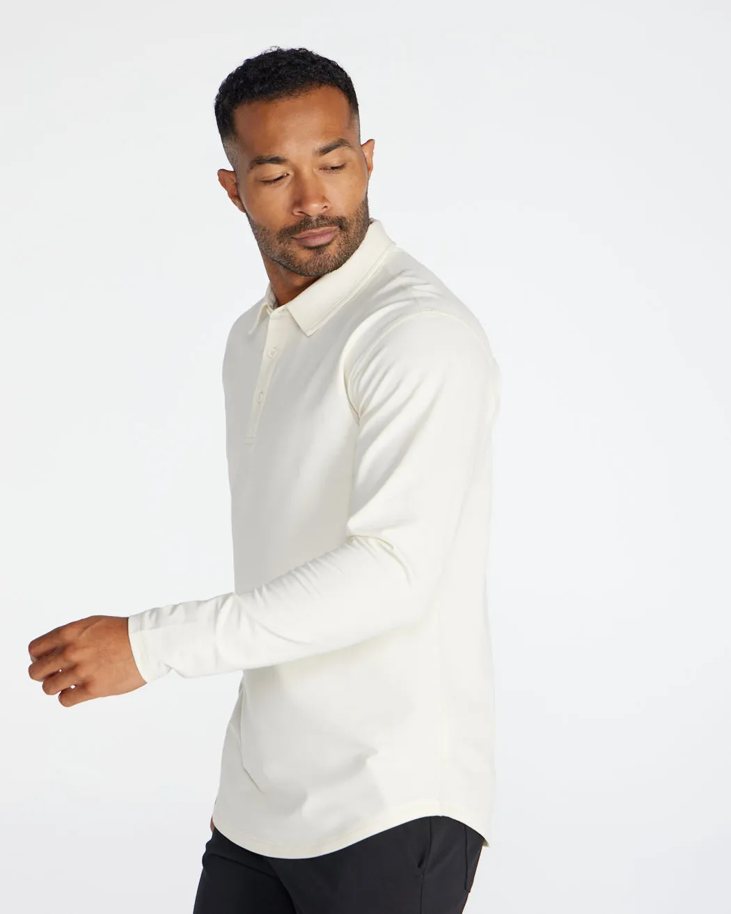 Drop-Cut Long Sleeve: LUX Polo