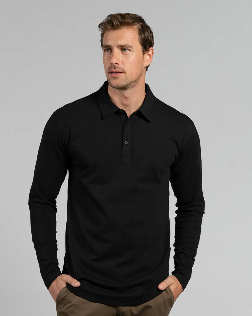 Drop-Cut Long Sleeve: LUX Polo