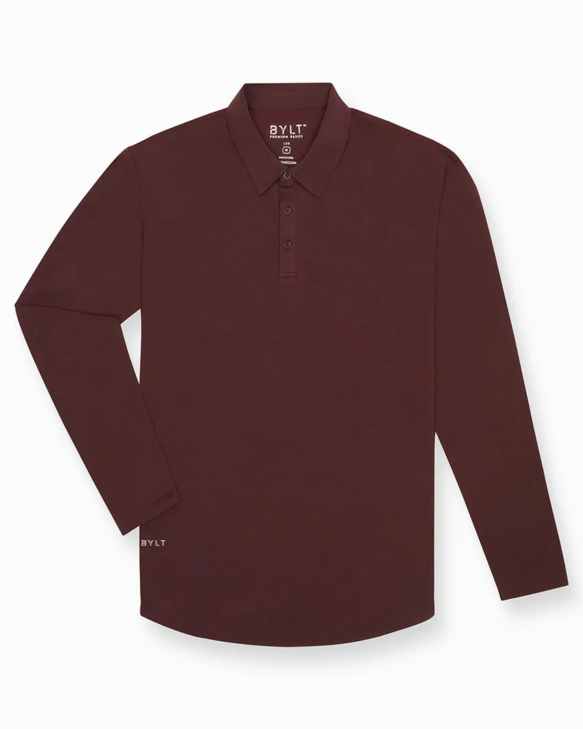 Drop-Cut Long Sleeve: LUX Polo