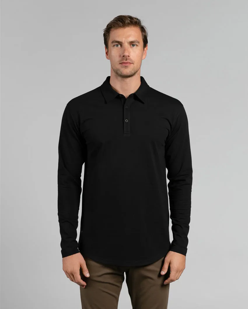 Drop-Cut Long Sleeve: LUX Polo