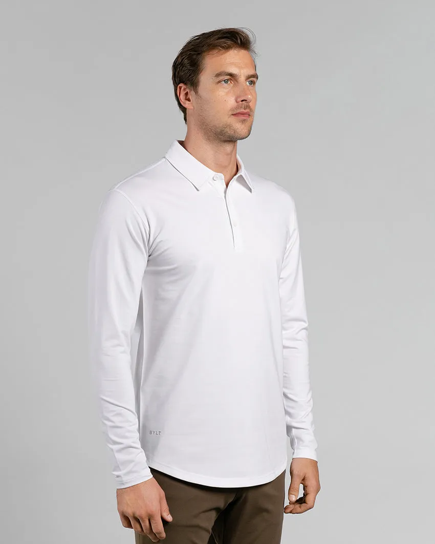 Drop-Cut Long Sleeve: LUX Polo