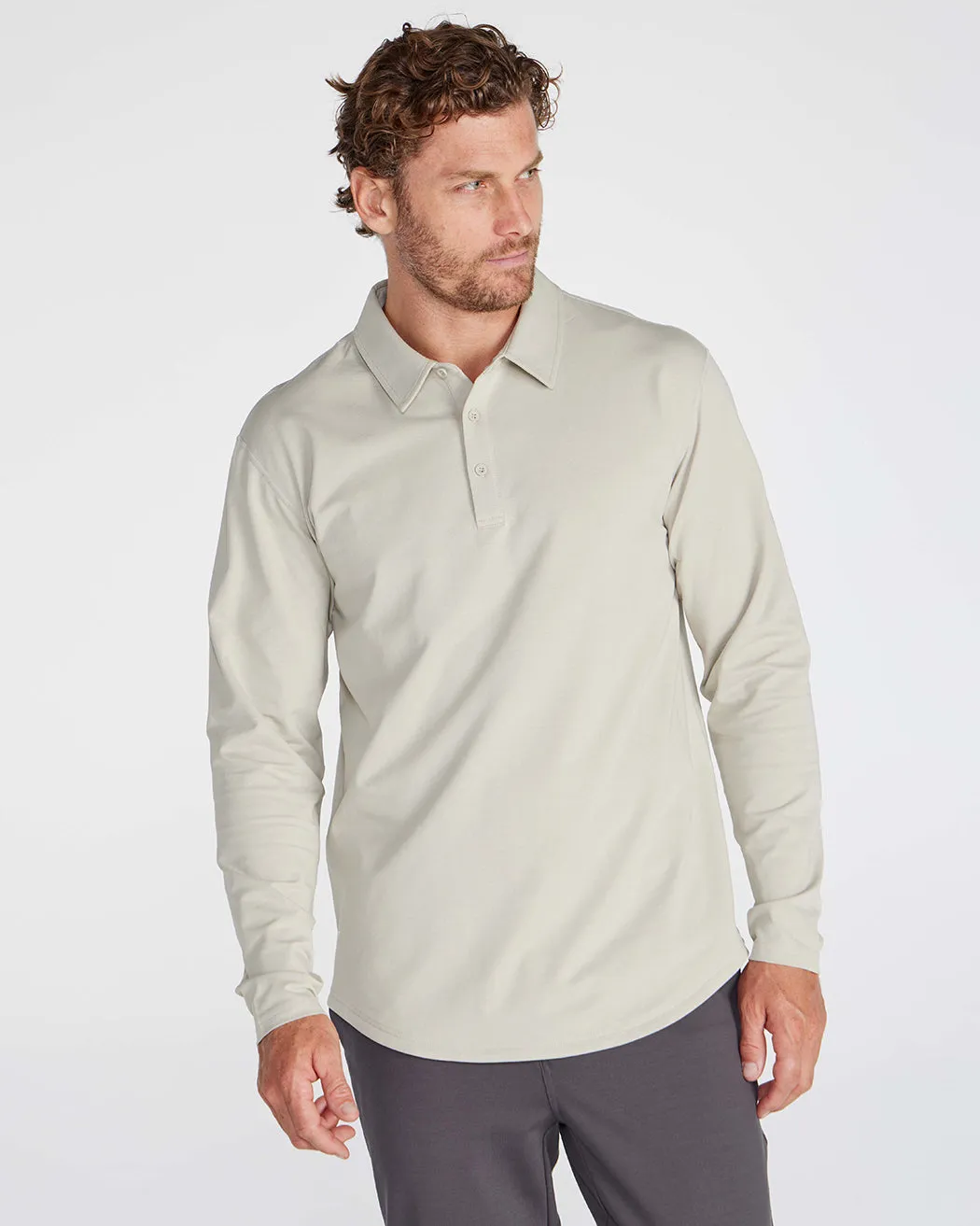 Drop-Cut Long Sleeve: LUX Polo