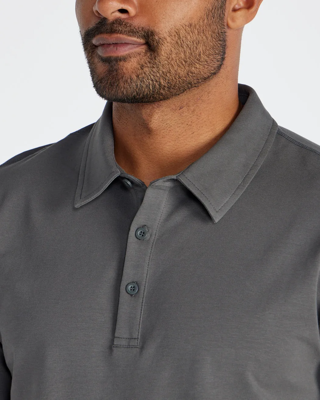 Drop-Cut Long Sleeve: LUX Polo