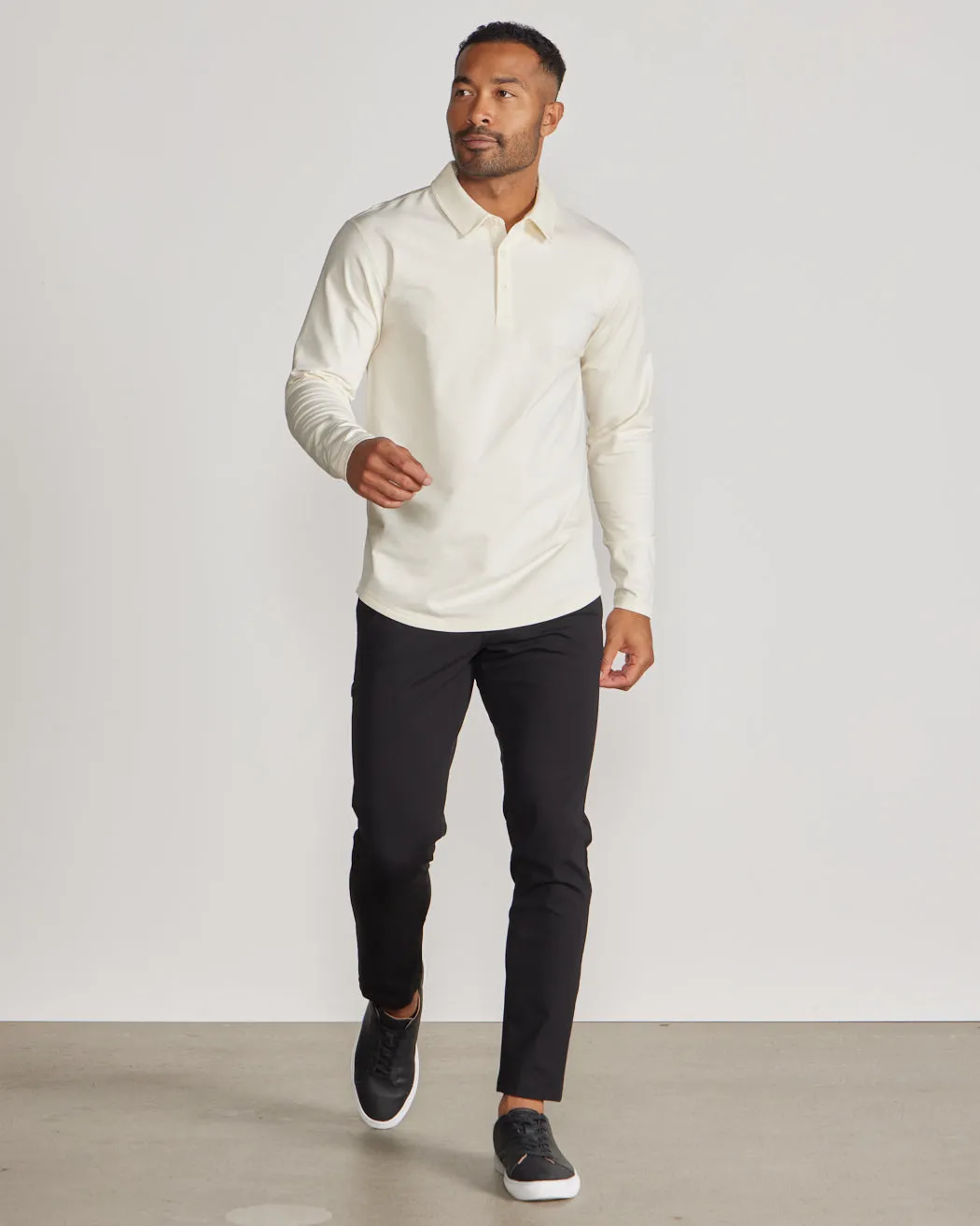 Drop-Cut Long Sleeve: LUX Polo