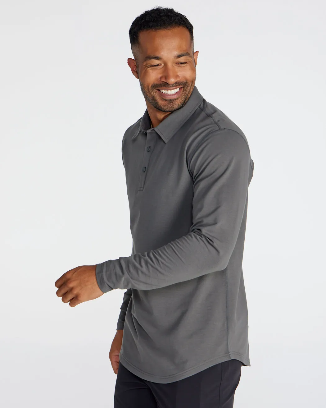 Drop-Cut Long Sleeve: LUX Polo