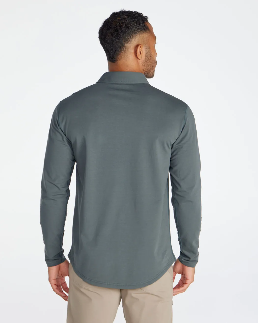 Drop-Cut Long Sleeve: LUX Polo