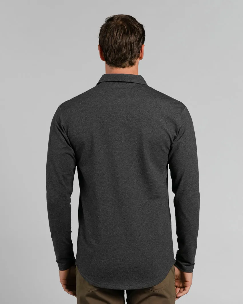 Drop-Cut Long Sleeve: LUX Polo