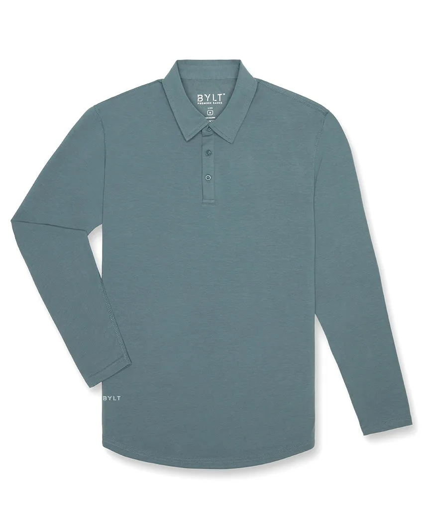 Drop-Cut Long Sleeve: LUX Polo