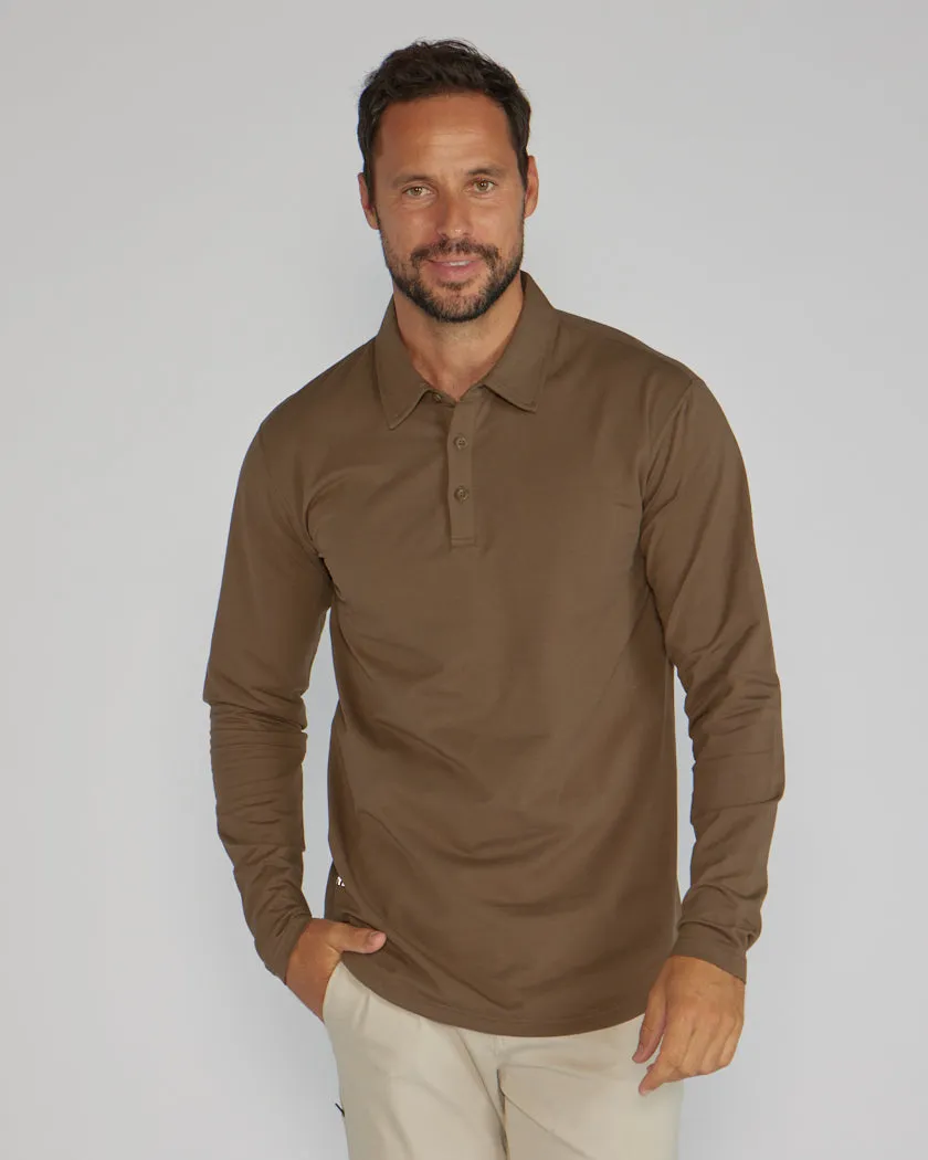 Drop-Cut Long Sleeve: LUX Polo